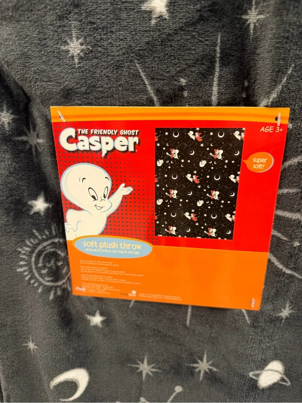 Casper the ghost blanket
